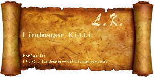 Lindmayer Kitti névjegykártya